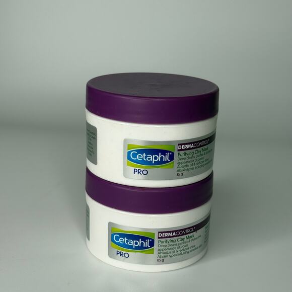 Lot of 2 Cetaphil Pro Derma Control Purifying Clay Mask with Designed for Oily - Picture 1 of 8